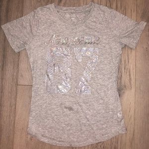 Aéropostale Gray Sparkly T-shirt